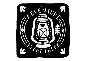 Adventure Lantern Badge Vector - Kostenloses vector #431737