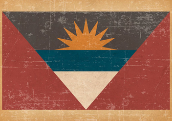 Antigua and Barbuda Flag on Old Grunge Background - vector #431807 gratis