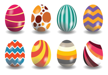 Decorative Easter Egg Icons Vector - Free vector #431817