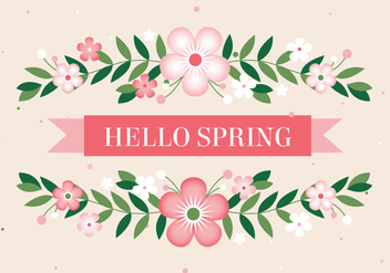 Free Hello Spring Vector Background - Kostenloses vector #431957