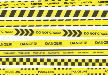 Yellow Danger Tape Vector Collections - Free vector #432027