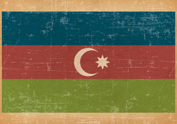 Flag of Azerbaijan on Grunge Background - vector #432487 gratis