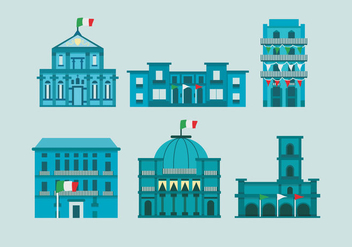 Naples City Italian Historical Building Vector Illustration - бесплатный vector #432577