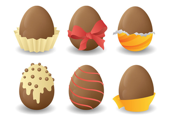 Free Chocolate Easter Eggs Icons Vector - vector gratuit #432587 