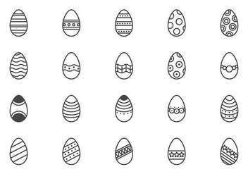 Minimal Easter Eggs Vectors - Kostenloses vector #432597