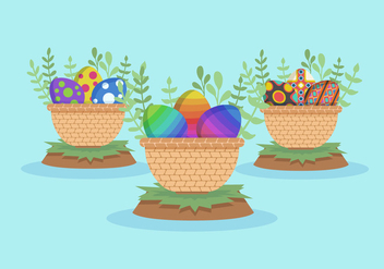 Easter Egg Vector Pack - vector gratuit #432617 