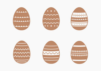 Decorative Chocolate Easter Egg Collection - Free vector #432697
