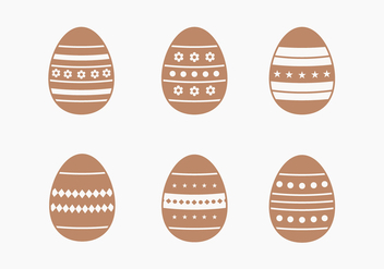Chocolate Easter Egg Vector Collection - vector gratuit #432877 