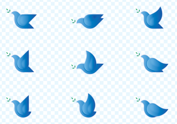 Dove Bird Logo Set - vector #433027 gratis