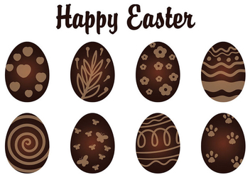 Chocolate Easter Eggs - vector gratuit #433177 
