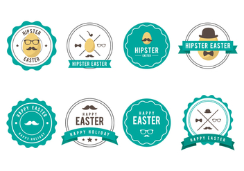 Free Hipster Easter Badge Vector Collections - vector gratuit #433207 