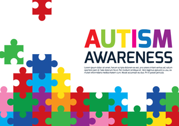 Autism Puzzle Poster - Free vector #433377