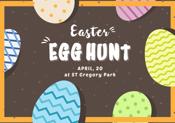 Free Easter Egg Hunt Card - vector #433417 gratis