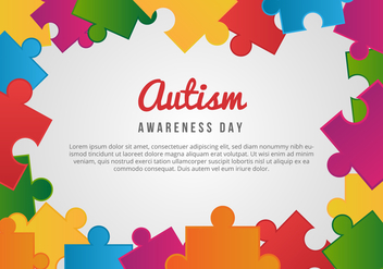 Free Autism Awareness Day Card - Kostenloses vector #433427