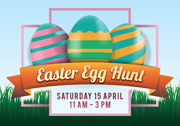 Easter Egg Hunt Poster - vector #433667 gratis