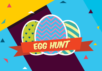 Colorful Easter Egg Hunt - Free vector #433677