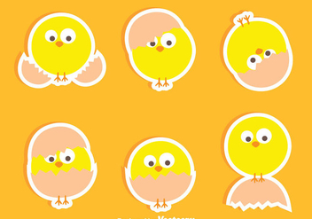 Nice Easter Chick Vectors - Free vector #433777