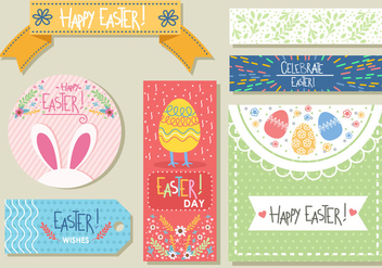 Fun Easter Gift Tags - бесплатный vector #433897
