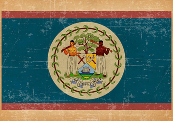 Flag of Belize on Grunge Background - Kostenloses vector #433937