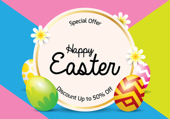 Easter Sale Background - vector gratuit #433967 