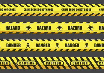 Caution and Danger Tape Illustrations - vector #433987 gratis