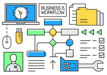 Free Linear Business and Workflow Elements - Free vector #434697