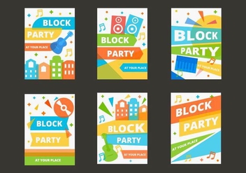 Free Block Party Template Poster Vector - vector gratuit #434887 