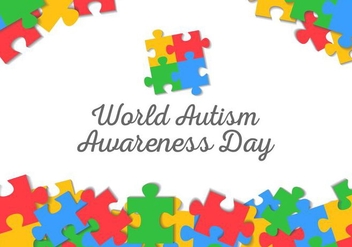 Free World Autism Awareness Day Background Vector - vector #434917 gratis