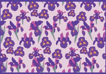Iris Flowers Purple Vector - бесплатный vector #435027