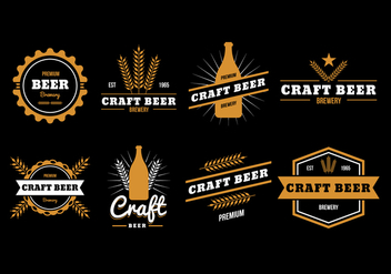 Free Beer Badge Vector Collection - Free vector #435227