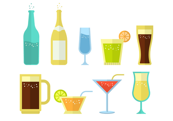 Free Soda and Alcoholic Drink Vector Collection - Free vector #435257