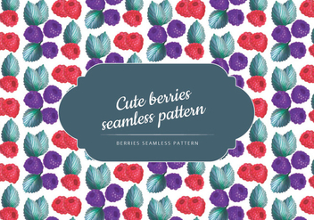 Vector Hand Drawn Berries Seamless Pattern - Free vector #435347