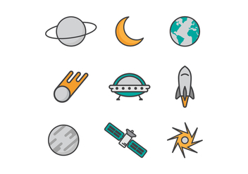 Free Astronomy Vector Icons - бесплатный vector #435537