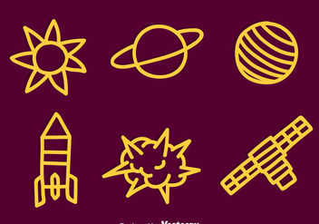 Hand Drawn Space Element Vector - Free vector #435727