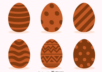 Delicious Chocolate Easter Eggs Vectors - Kostenloses vector #435767
