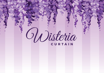 Hanging Wisteria Background Vector - Free vector #435807