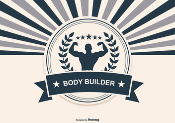 Retro Body Building Illustration - vector gratuit #436177 