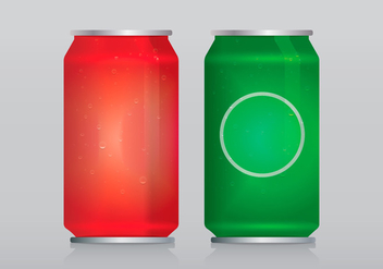 Soda Can Template With Water Vector Bubbles of Air - vector #436207 gratis
