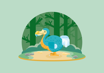 Dodo In The Jungle Illustration - vector #436597 gratis