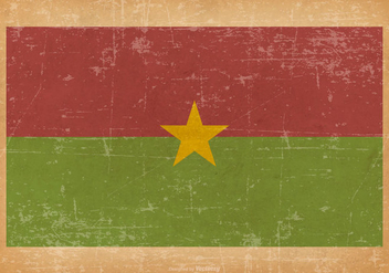 Flag of Burkina Faso on Grunge Background - Kostenloses vector #436767
