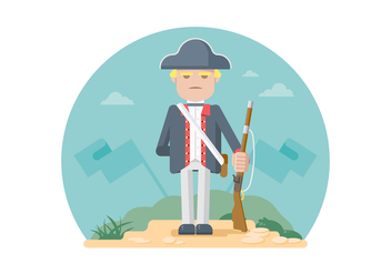Colonial Soldier Illustration - Free vector #436797