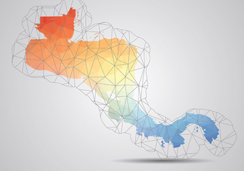 Central America Map Background Vector - Free vector #437107