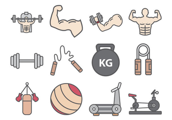 Fitness And Bodybuilder Icon - Free vector #437207
