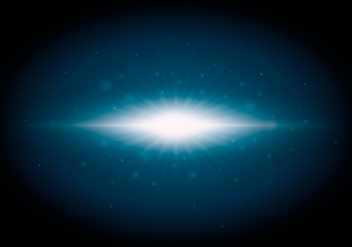 Exploding Blue Supernova and Outer Space Background - vector gratuit #437357 