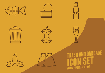 Trash And Garbage Icons - vector gratuit #437417 
