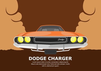 Dodge Car Illustration - Free vector #437427