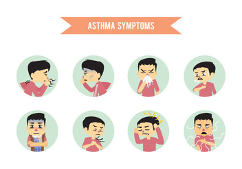 Asthma Symptoms - Free vector #437487