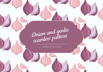 Vector Hand Drawn Garlic and Onion Pattern - Free vector #437527