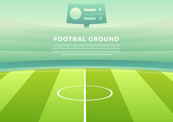 Footbal Ground Cartoon Background Free Vector - Kostenloses vector #437657