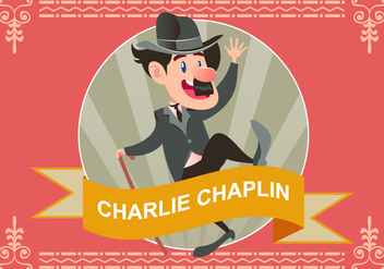 Illustration Of Charlie Chaplin Dancing Vector - vector gratuit #438017 